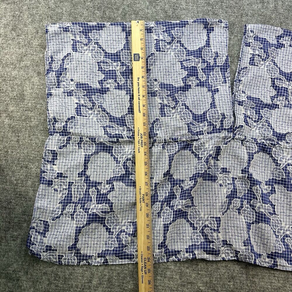 ANTHROPOLOGIE Kaftan Blouse Woman One Size Blue Floral Tie Front Flowy Sheer - Picture 10 of 13